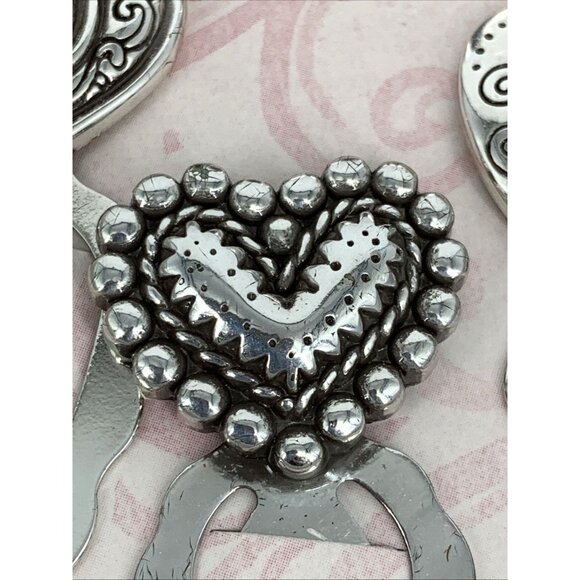 Brighton Set of 3 Heart Metal Bookmarks Pagemarker in Tin New Silver Plate New - Picture 5 of 7